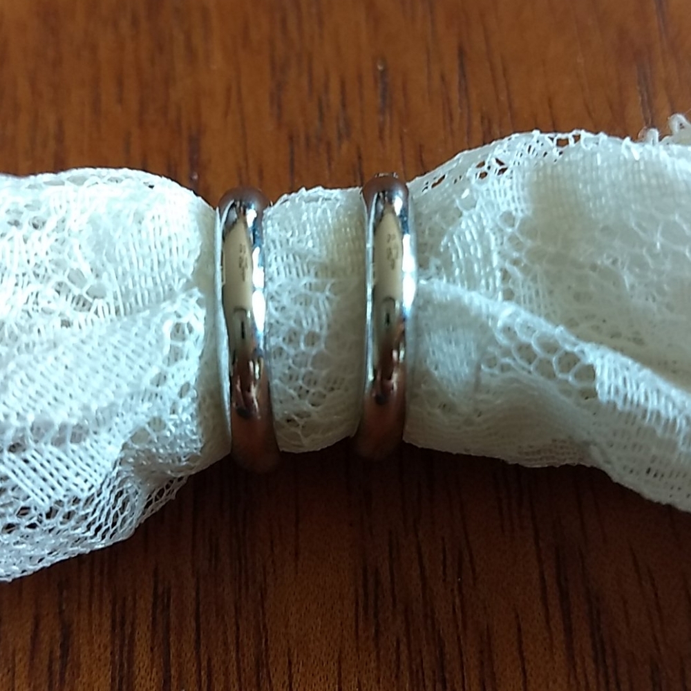 Silver Hoop Earrings - Picture 3 of 3